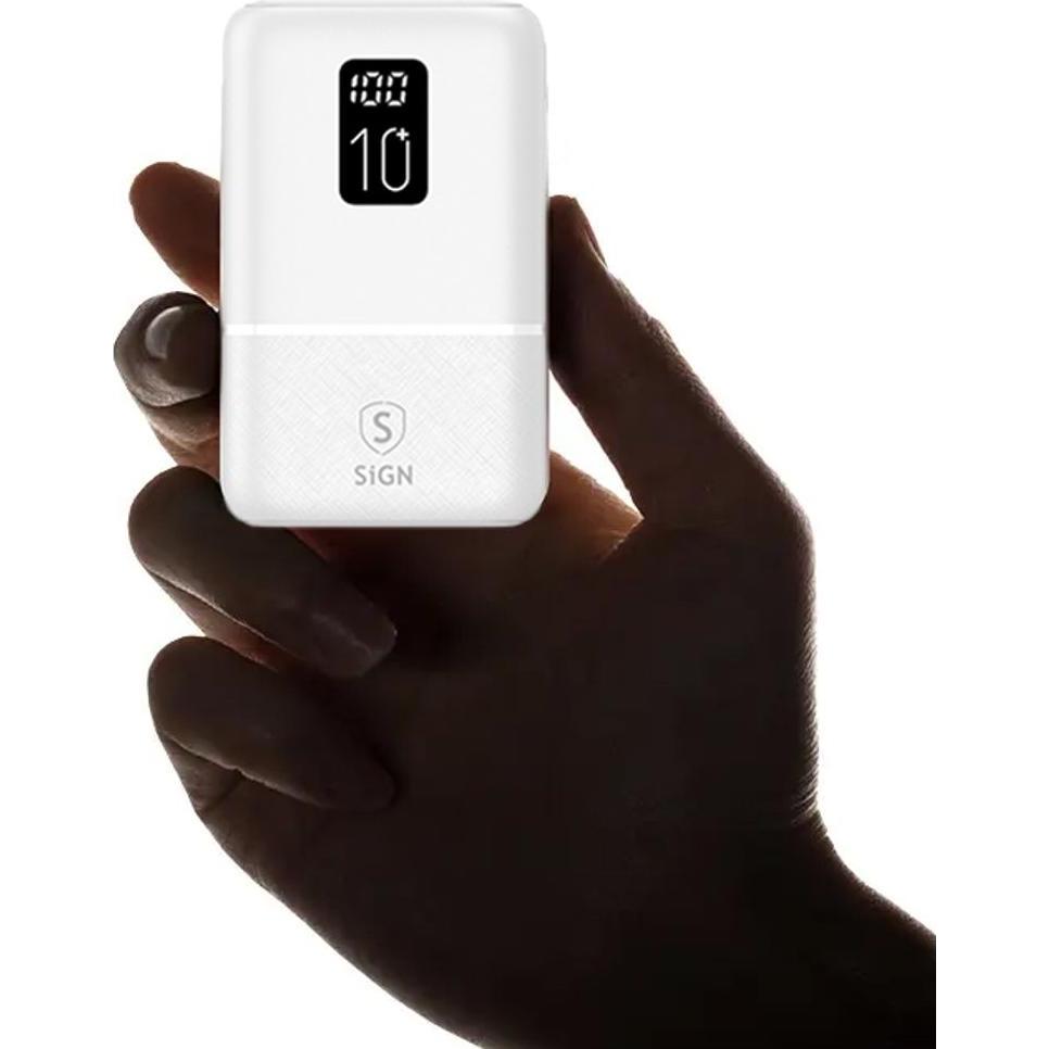 SIGN Mini Q.C (10000 mAh, 15.50 W, 37 Wh), Powerbank, Weiss