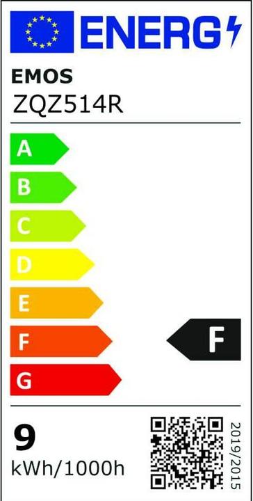 Energie-Label Emos GoSmart (E27, 9 W, 806 lm, 1 x, F)
