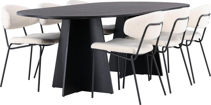 Table top: Black, Chair: White