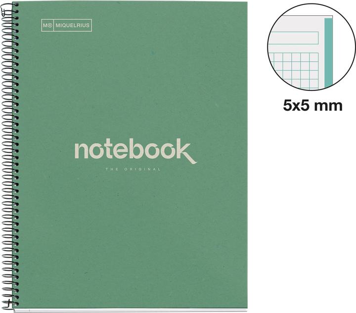 Actual product image Miquelrius MAUL ECO Emotions NB1 ECOMINT Recycle A4 80SQ80G transparent (Speditionsversand) (A4, Hardcover)