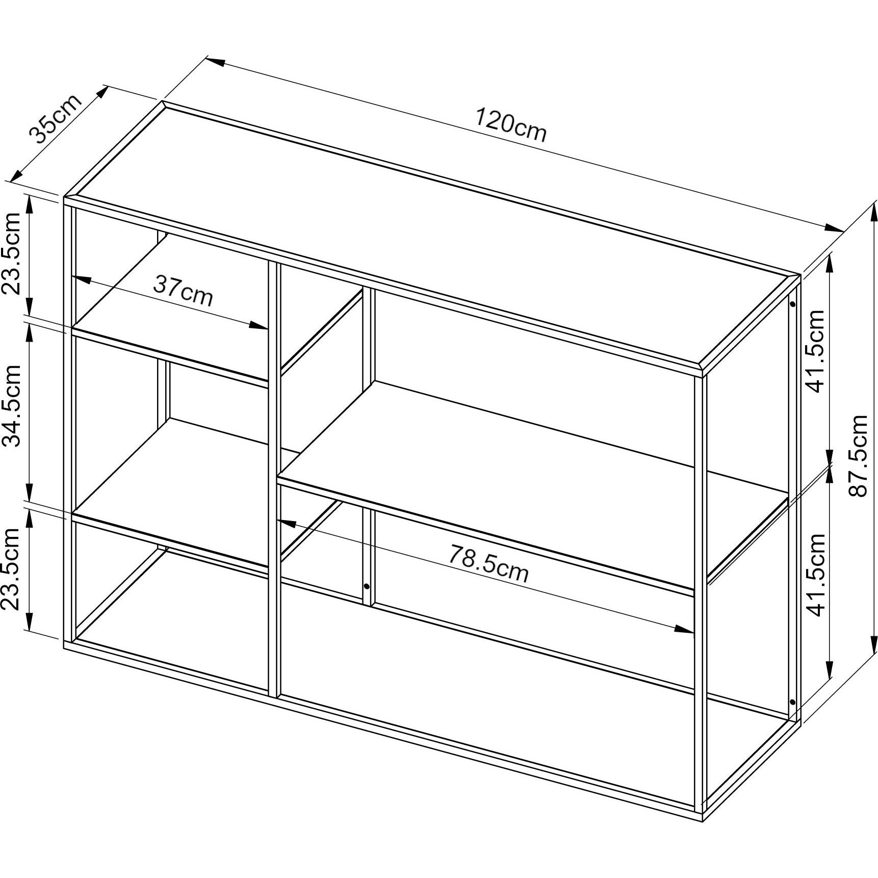 Thumbnail - En.Casa, Regal, Isojoki (120 x 35 x 87.5 cm)