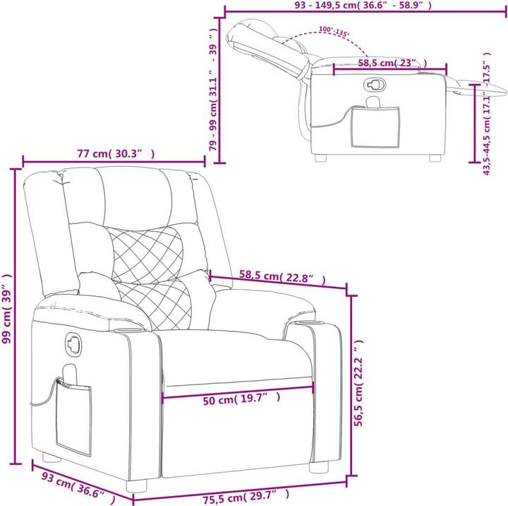 Produktbild vidaXL Massage-Relaxsessel
