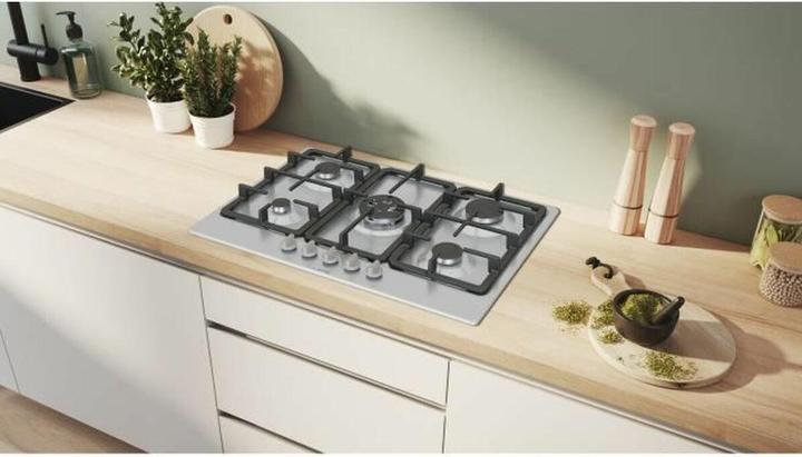 Immagine prodotto Bosch Hausgeräte PGQ7B5K90 Serie 4, Piano cottura a gas, 75 cm, Acciaio inox