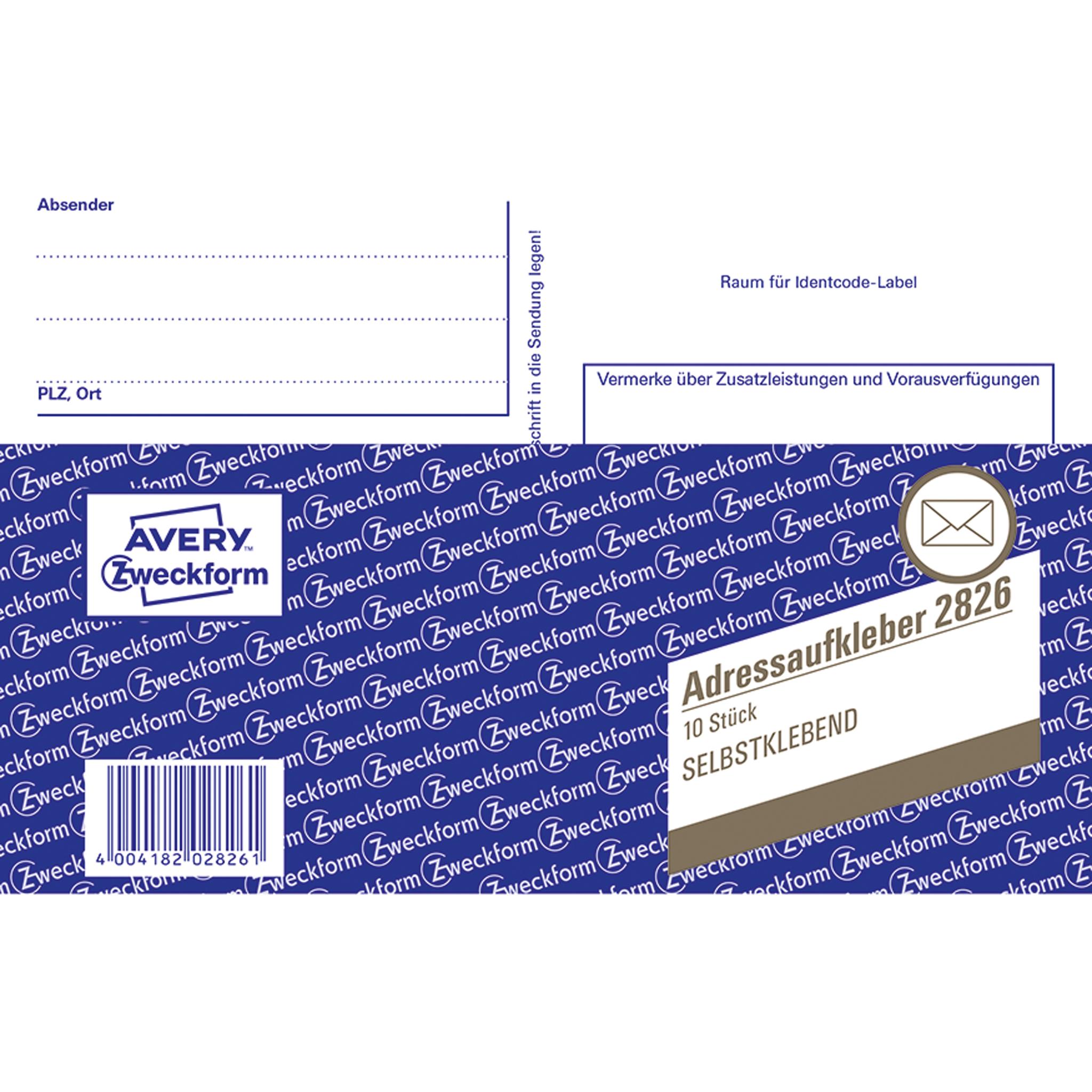 Avery, Etiketten, Adressaufkleberheft