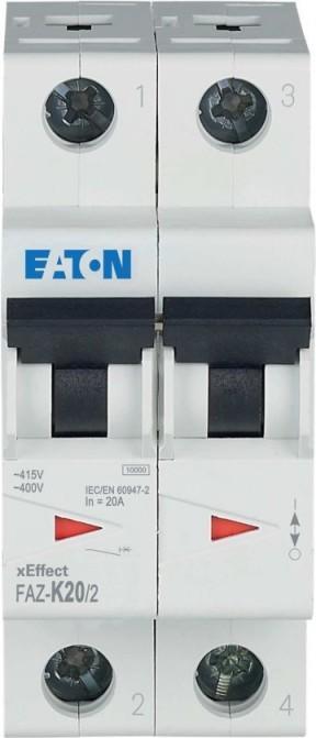 Produktbild Eaton MOE FAZ-K20/2 LS-Schalter 20A 2p K-Char
