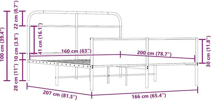 Image du produit vidaXL Bettgestell (160 x 200 cm)