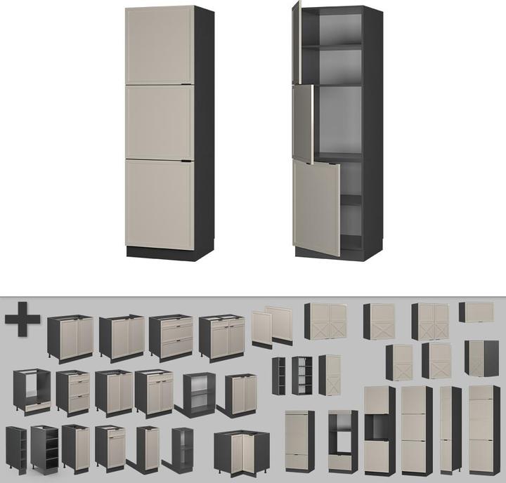 Produktbild Vicco Herdumbauschrank Fame-Line (60 x 58.10 x 206.80 cm)