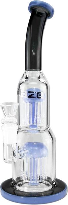 Actual product image Blaze Glass Glass Bong Black n Blue