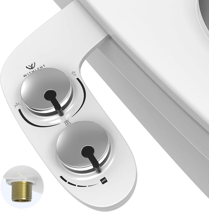 Withlent Bidet-Aufsatz mit Selbstreinigender Doppeldüse