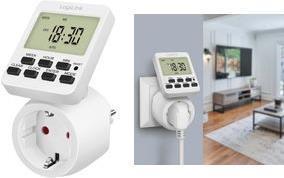 Produktbild LogiLink Digitale Zeitschaltuhr mit drehbarem Display (CEE 7/4)