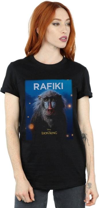 Actual product image Disney Womens/Ladies The Lion King Movie Rafiki Poster Cotton Boyfriend T-Shirt (S)