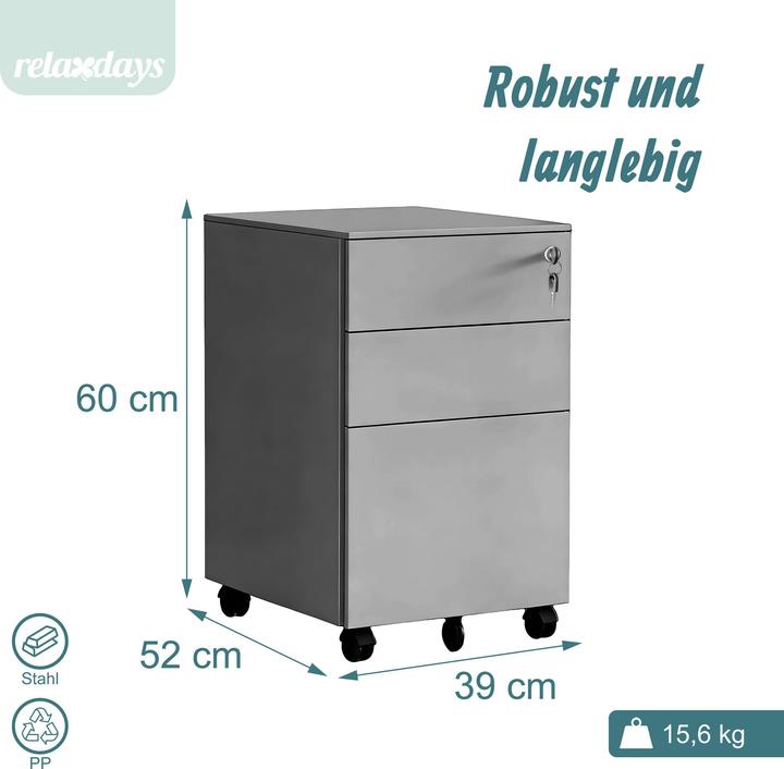 Produktbild Relaxdays Rollcontainer (39 x 52 x 60 cm)