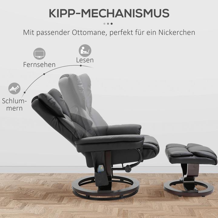 Image du produit Homcom Fauteuil de massage avec fonction de couchage
