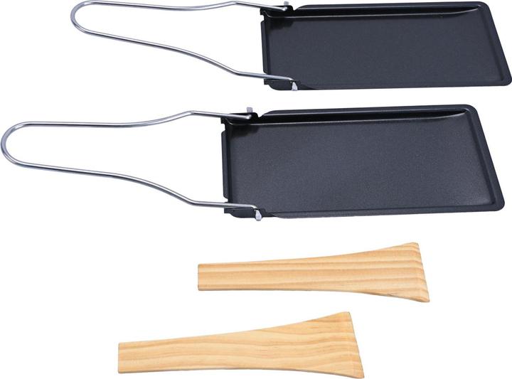 Produktbild Casativo 2er-Set Grillpfännchen mit klappbarem Griff und Holzspatel, Raclette