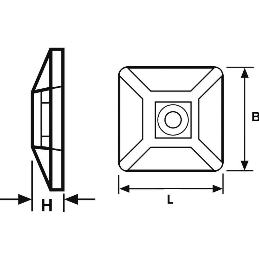 Thumbnail - HellermannTyton, Kabelbinder, Befestigungssockel (Befestigungsschlaufen, 29 mm, 100 Stk.)