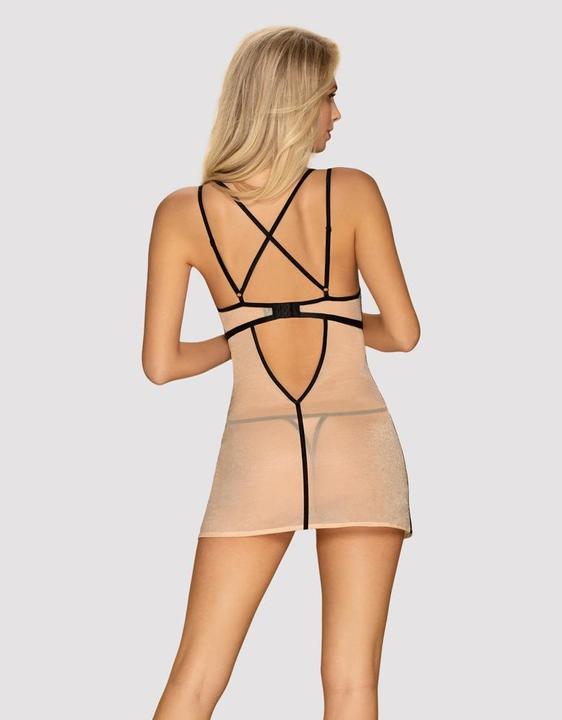 Produktbild Obsessive Nudelia noir chemise & thong L/XL (L)