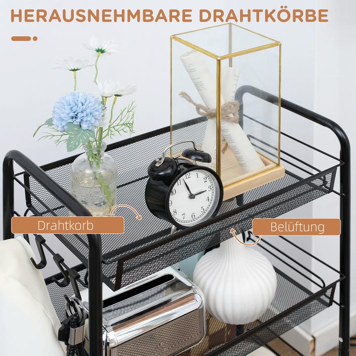 Produktbild Homcom Servierwagen Stahl Schwarz