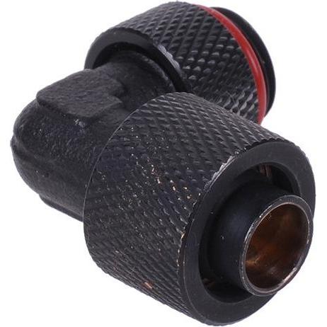Aquatuning 13/10mm Anschraubtülle 90° drehbar, Wasserkühlung Anschluss, Schwarz