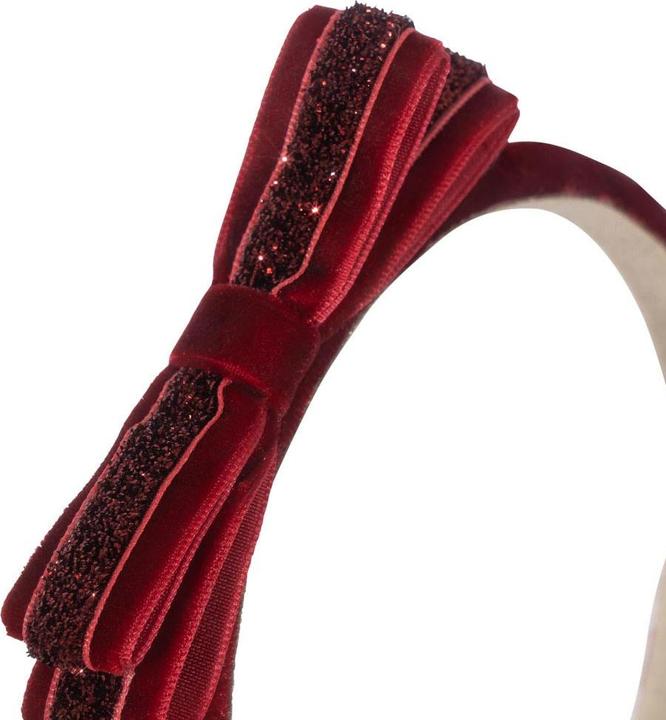 Image du produit Konges Slojd Velvet Bow serre-tête rouge