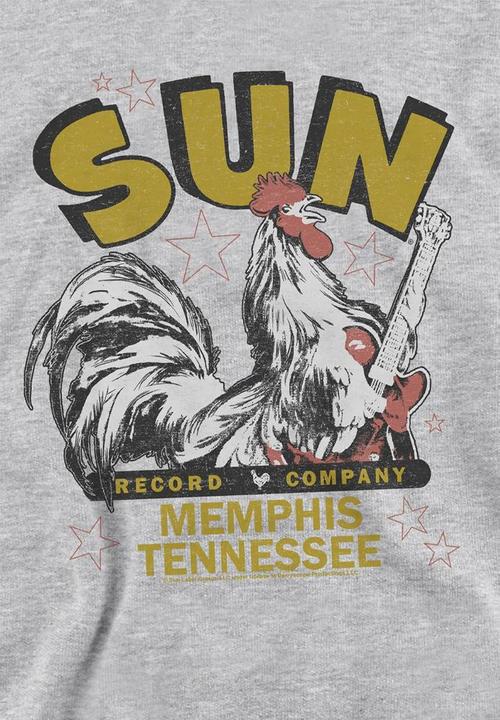 Produktbild Sun Records Rockabilly Rooster Kapuzenpullover meliert (128)
