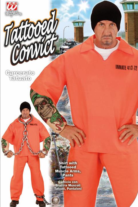 Image du produit Widmann Kostüm Tätowierter Gefangener (M)