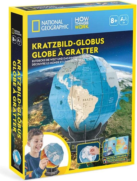 Cubicfun Kratzbild-Globus