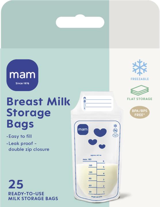 Image du produit MAM - Breast Milk Storage Bags - 25 pack - 180 ml