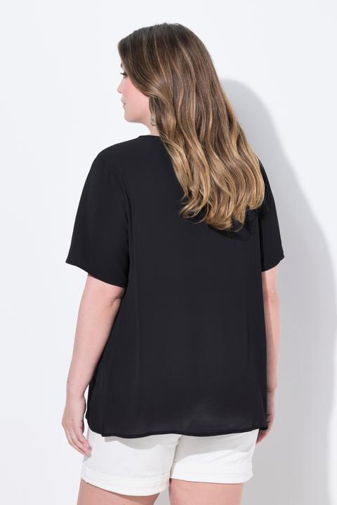 Produktbild Miamoda Blusenshirt, A-Linie, Bindeband am Ausschnitt (54)