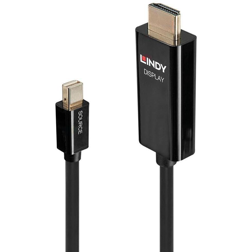 Lindy Mini DisplayPort — HDMI (Typ A) (0.50 m, DisplayPort, HDMI), Video Kabel