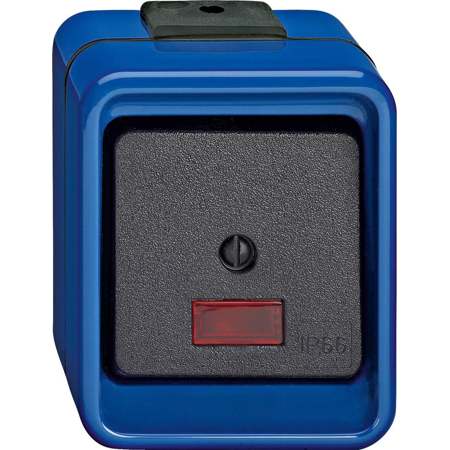 Merten Wipptaster, Öffner, 1-polig mit 375997, Taster + Schalter, Blau