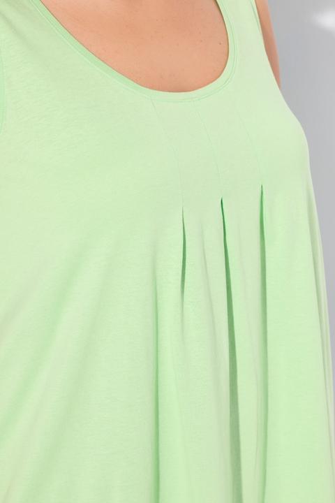 Immagine prodotto Ulla Popken Top dal taglio svasato e smanicato in modal con pieghe decorative e scollo rotondo (50, 52)