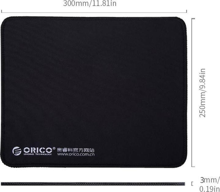 Actual product image Orico MPS3025-BK mouse pad (black)