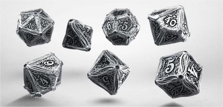 Actual product image Q Workshop SMCT35 - Call of Cthulhu - Dice Set, metal (7)