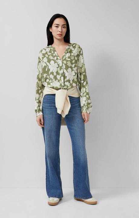 Immagine prodotto s.Oliver Bluse Fliessende Viskose-Bluse mit Raffung und Allover-Muster (34)