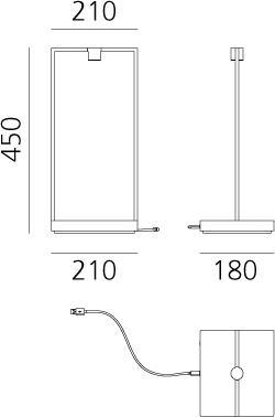 Actual product image Artemide Curiosity 45 Focus table lamp Black/Brown (214 lm)