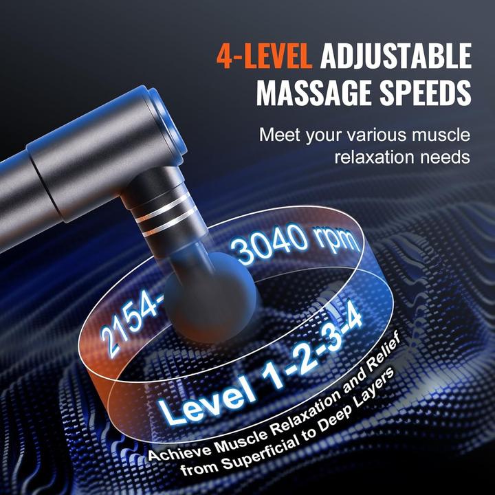 Actual product image Vevor Muscle Massage Gun (4 Steps, 360 min)