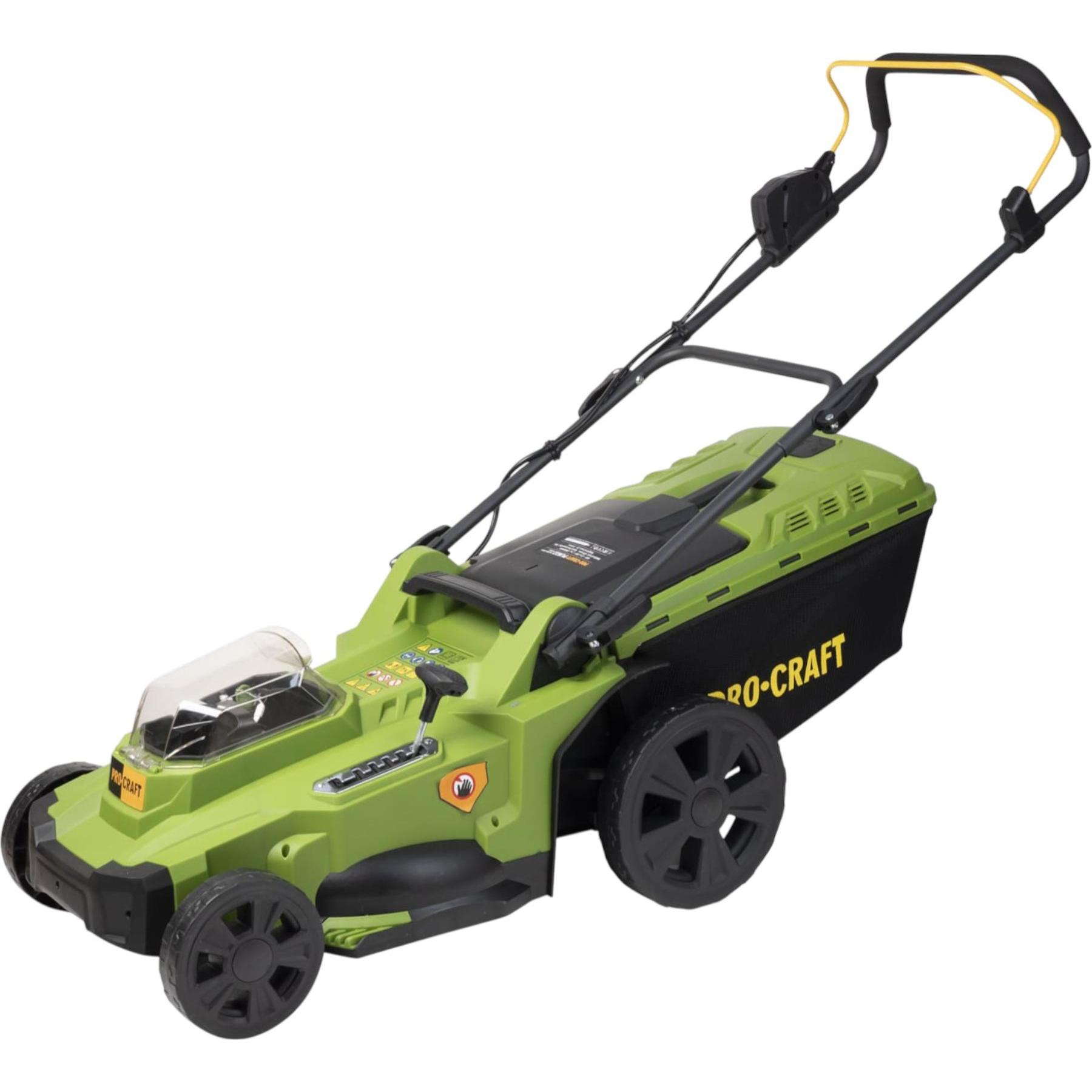 Procraft, Tosaerba, PLM22bb Akku Rasenmäher 40 V ( 2x 20 V ) 430 mm Brushless Solo - ohne Akku, ohne Ladegerät (Batteria ricaricabile)