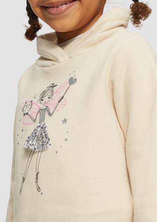 Image du produit S.Oliver Sweatshirt Wärmendes Sweatshirt mit Schalkragen und Glitzer-Artwork (98)