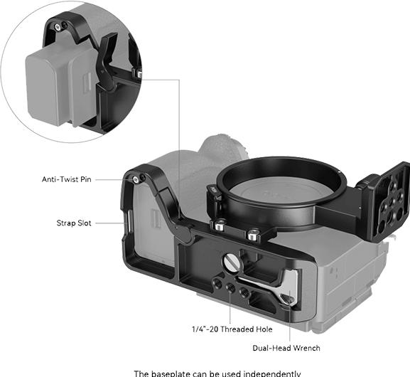 Actual product image SmallRig 4148 Rotatable Horizontal to Vertical Mount Plate Kit for Sony Alpha 7R V / Alpha 7 IV / Alpha 7S II (Cage)