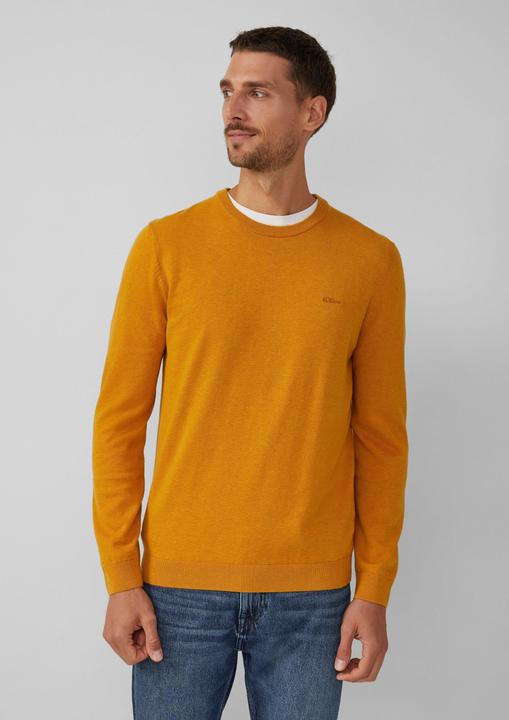 Produktbild s.Oliver Strickpullover Baumwollpullover mit Logo-Stickerei (XL)
