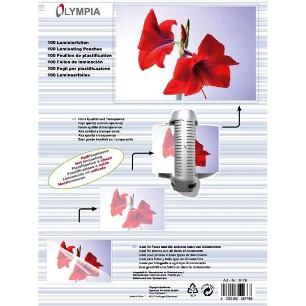 Produktbild Olympia Laminierfolien (A4, 100 Stück, 125 µm)