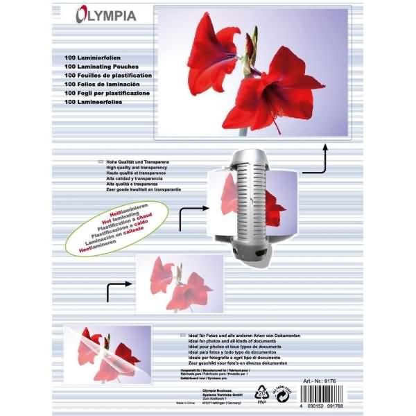 Productafbeelding Olympia Lamineerfolies (A4, 100 Stuk, 125 µm)