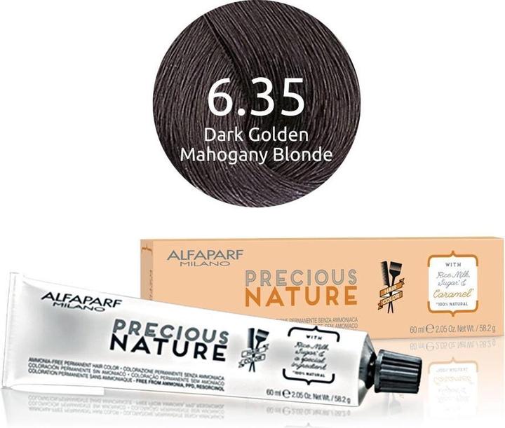 Image du produit Alfaparf Milano Precious Nature 6.35 60ml (6.35 acajou blond foncé or foncé acajou)