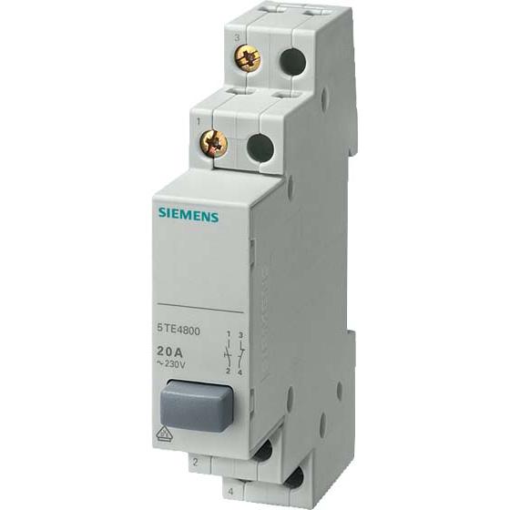 Siemens Taster REG 1S 1Ö 20A 230VAC 1TE 5TE4807, Taster + Schalter, Gelb