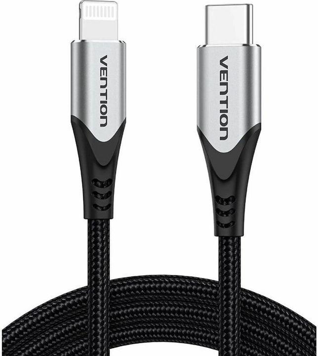 Actual product image Vention USB 2.0 to Lightning Cable TACHH 2m Grey (2 m, USB 3.2 Gen 1)