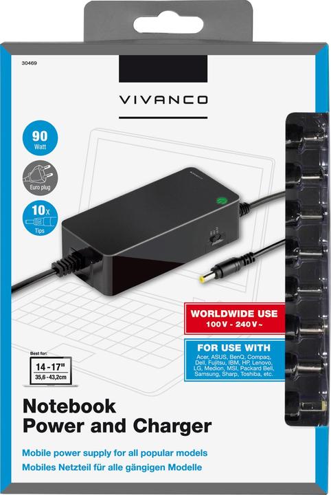 Produktbild Vivanco IT- PO NB AC 90 (90 W)