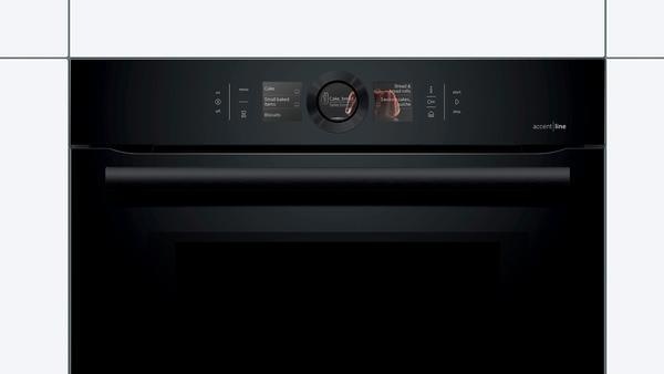Actual product image Bosch Hausgeräte HNG8764C7-series | 8, built-in oven with additional steam and microwave functions, Carbon Black