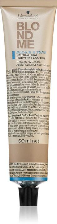 Actual product image Schwarzkopf Professional Schwarzkopf BLONDME Bond Maintaining Hair Colour for Blondes - Toning, Lightening, Highlighting (BT-Ash Additive)