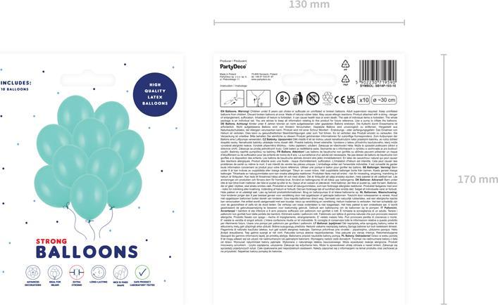 Produktbild Partydeco Ballons Strong Vert Menthe Pastel (10 x)