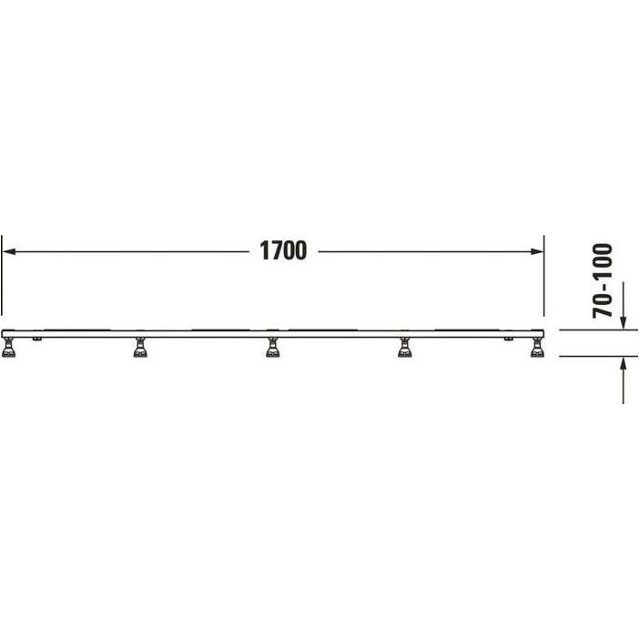 Thumbnail - Duravit, Duschwanne, Fussgestell für Duschwanne Tempano 1700x700mm